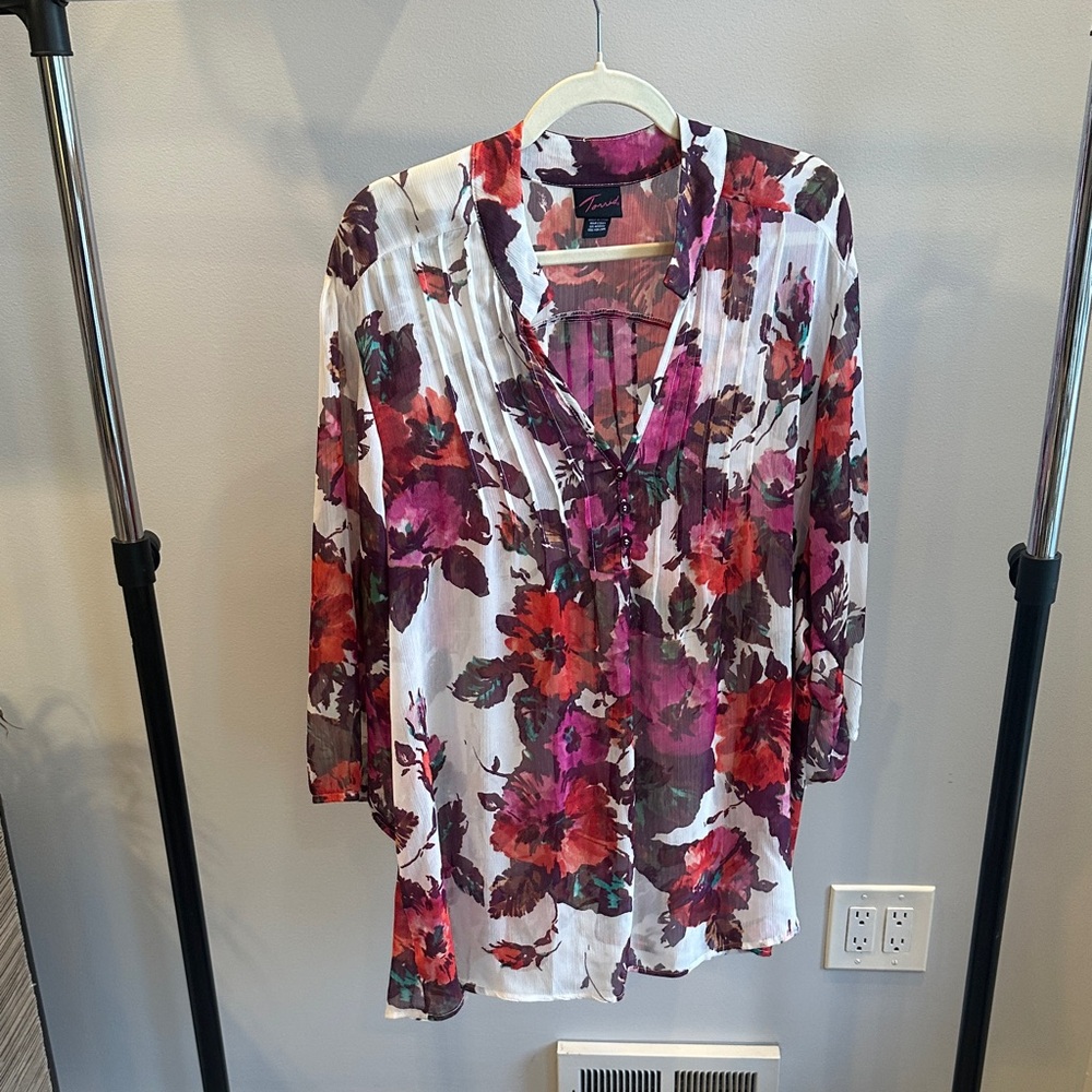 Torrid Multicolor Floral Blouse